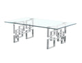Best Quality Furniture CT233 Coffee Table, Silver