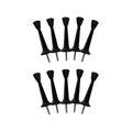 Door Stop Wall Protector With Rubber Tip, Design House Matte Black Solid Steel Cast Door Stoppers, 10-Pack, 189043