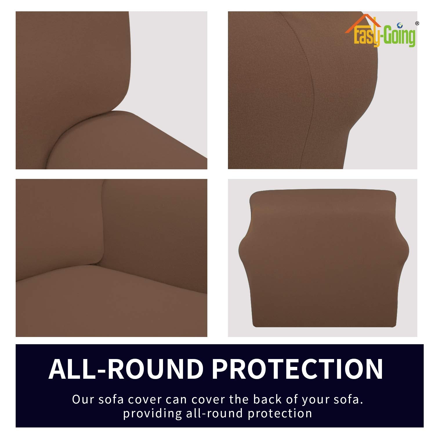 Easy-Going Fleece Stretch Sofa Slipcover Spandex Non-Slip Soft Couch Sofa Cover, Washable Furniture Protector With Anti-Skid Foam And Elastic Bottom For Kids, Pets(Chair, Black)