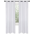 Deconovo Thermal Insulated Blackout Curtains Room Darkening & Energy Saving Solid Grommet Top Curtain Panels For Home Decor Bedroom Windows 2 Panels, Light Silver Grey, 42Wx84L In