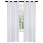 Deconovo Thermal Insulated Blackout Curtains Room Darkening & Energy Saving Solid Grommet Top Curtain Panels For Home Decor Bedroom Windows 2 Panels, Light Silver Grey, 42Wx84L In