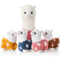 Civaner Llama Stuffed Animal with 4 Baby Llama Plushies Cute Alpaca Plush Set Soft Kawaii Alpaca Pillow for Kids Girls Birthday 