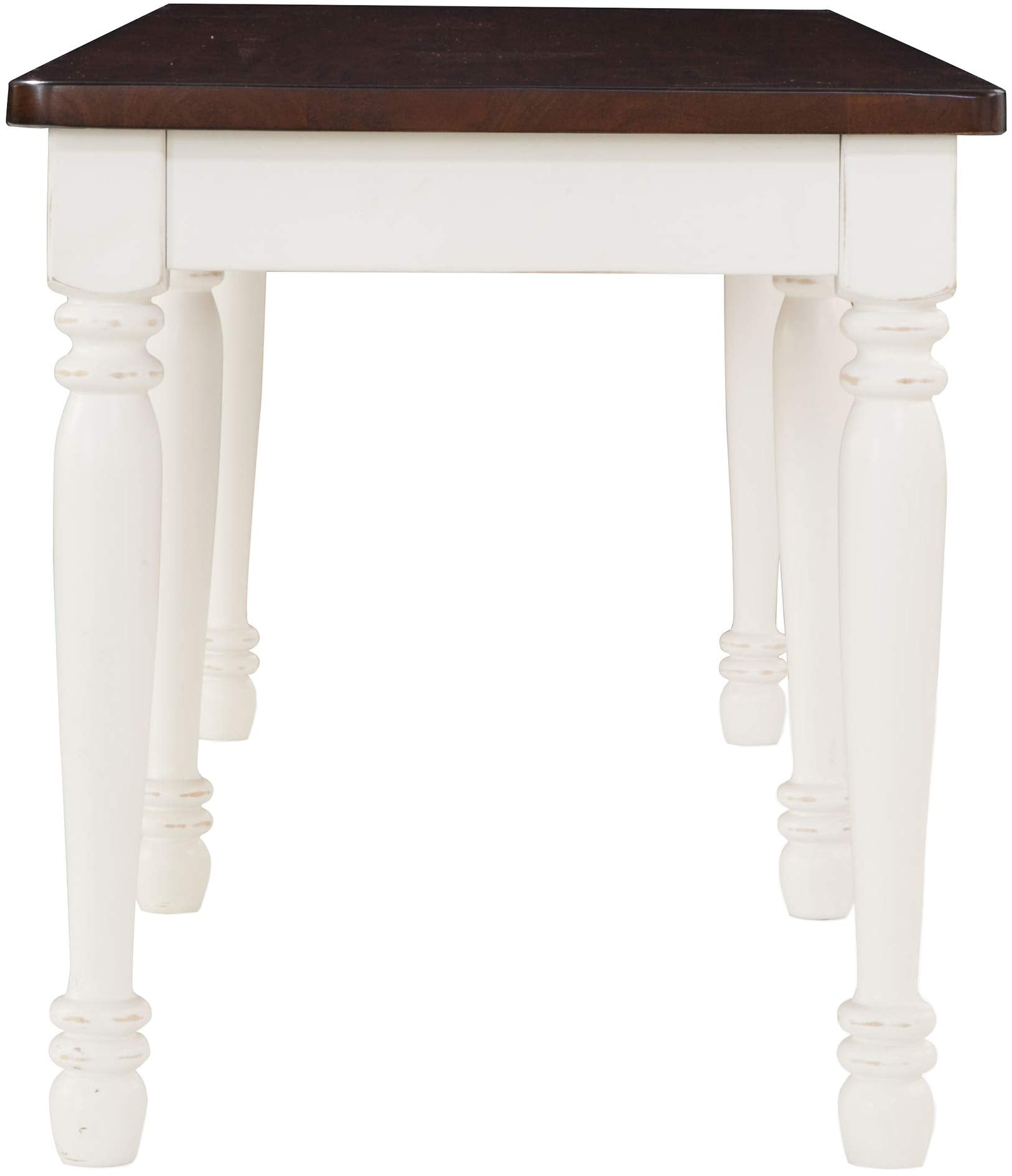 Crosley Furniture Shelby Wood Dining Bench for Entryway or Mudroom, Distressed White