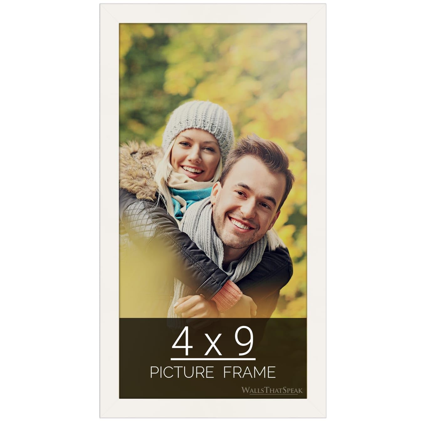 wallsthatspeak 4x9 white Picture Frame for Puzzles Posters Photos or Artwork