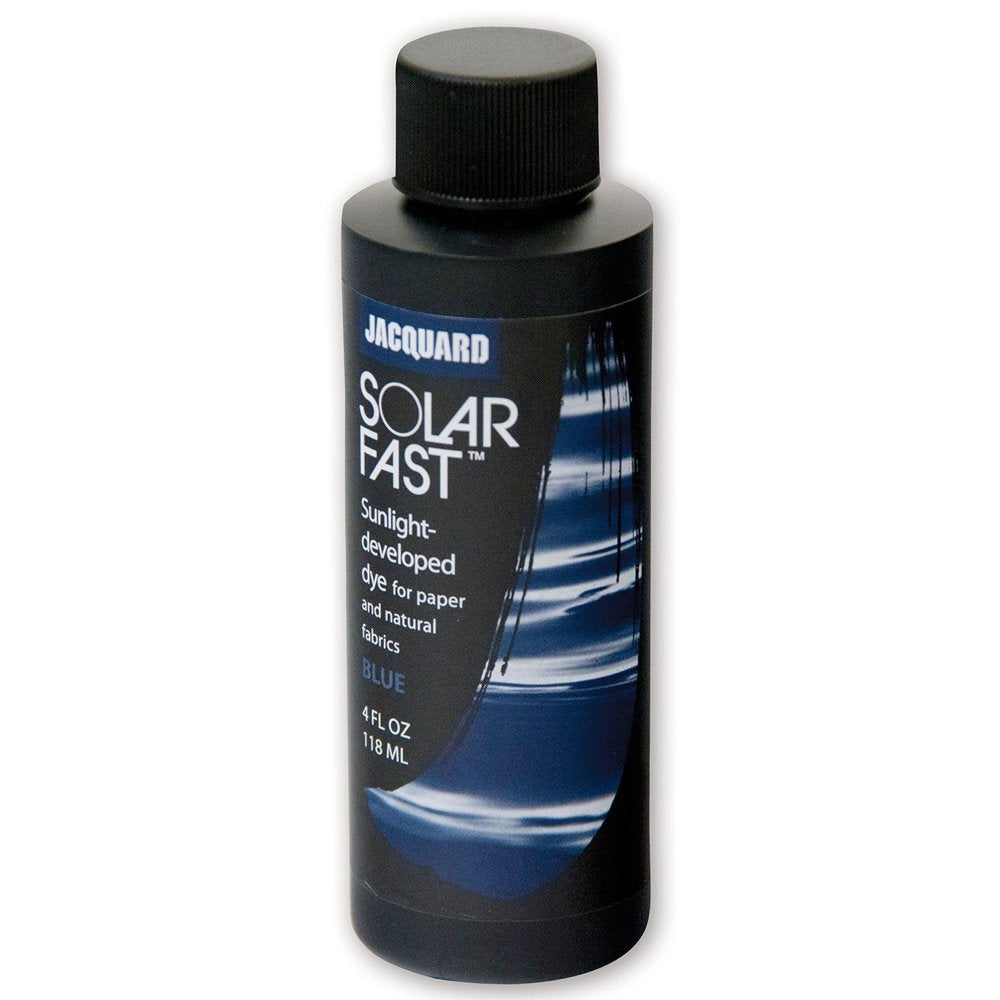 Jacquard Solarfast Dye - 8Oz - Blue - Create Remarkably Detailed Photographs, Photograms, And Shadow-Prints On Paper Or Fabric -