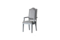 Acme House Marchese Fabric Arm Chair in Gray and Pearl Gray Set of 2