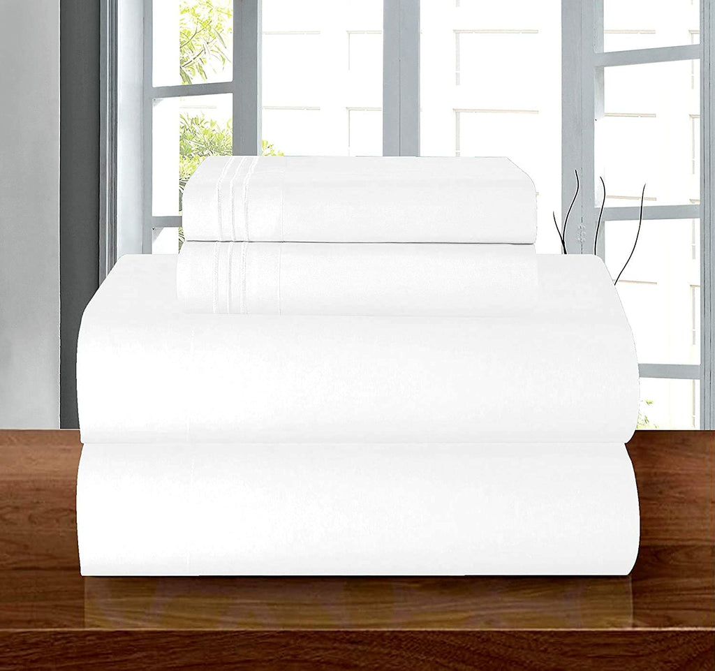 Elegant Comfort Luxury Soft 1500 Thread Count Egyptian 4-Piece Premium Hotel Quality Wrinkle Resistant Coziest Bedding Set, All 