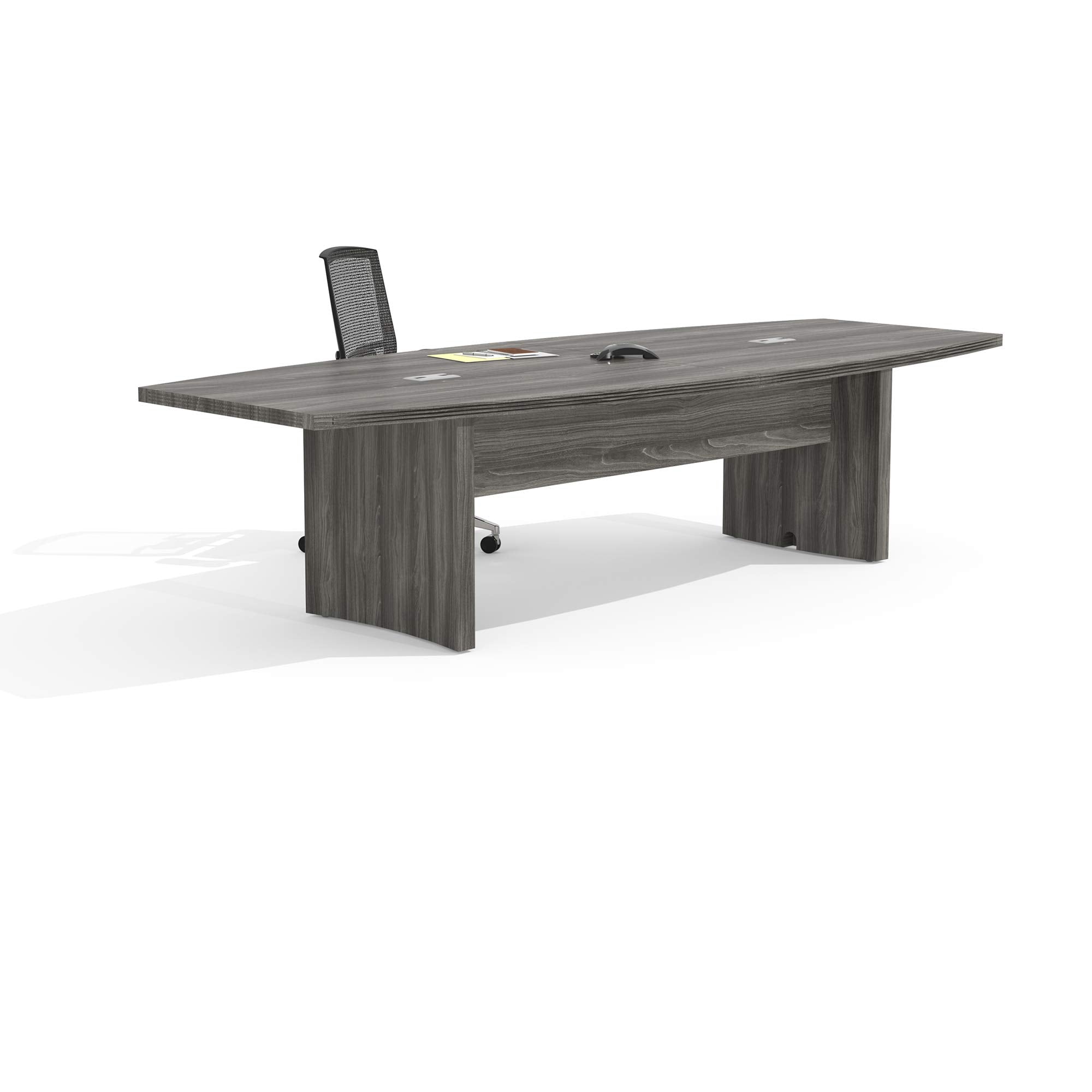 Safco Aberdeen 10ft Conference Table Contemporary Laminate Gray Steel Ideal for Modern Business and Meeting Rooms 367 lbs. Weight ACTB10LGS