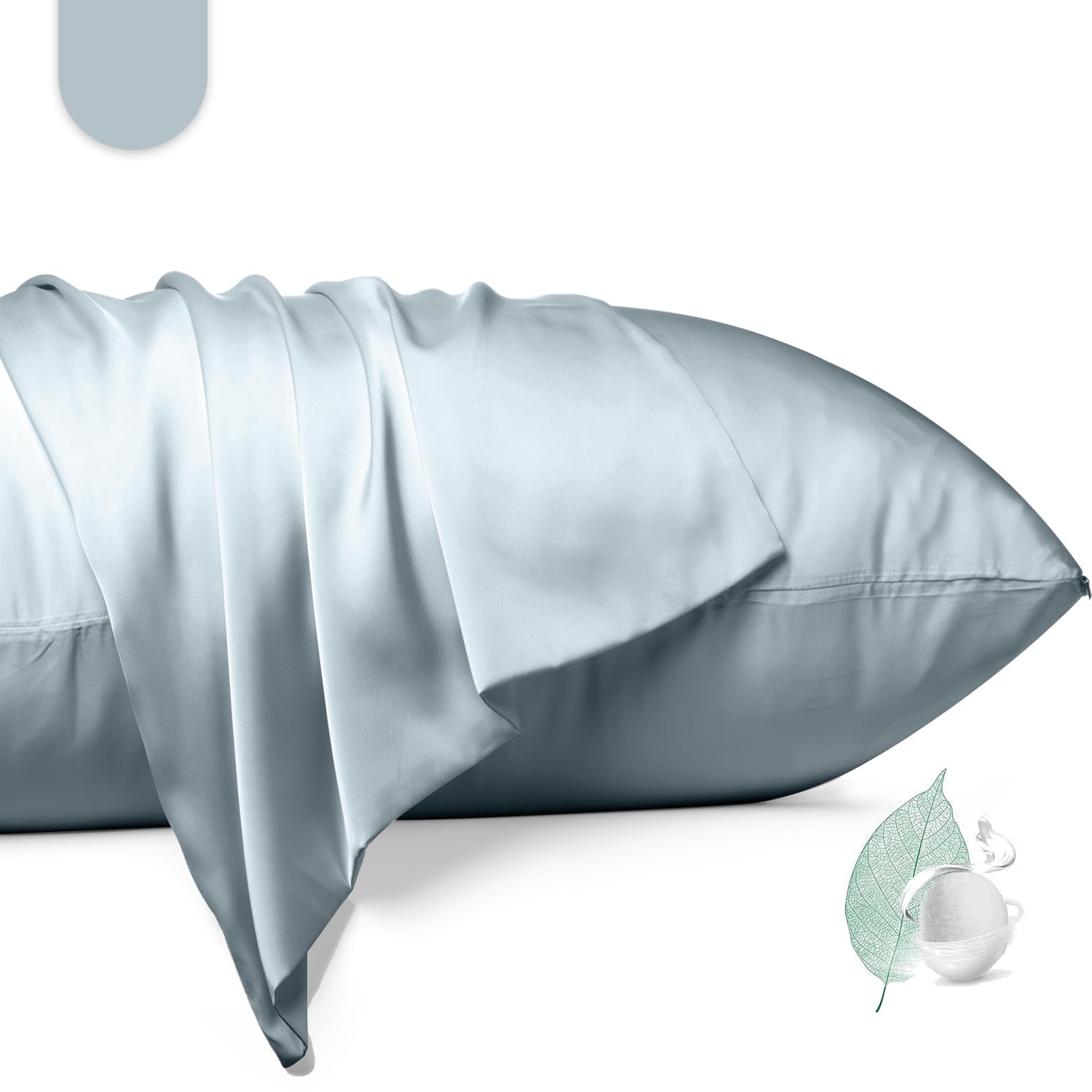 100% Mulberry Silk Pillowcase 2 Pack,King Size Silk Pillow Cases For Hair And Skin,Silky Smooth Bed Pillow Cover With Hidden Zip