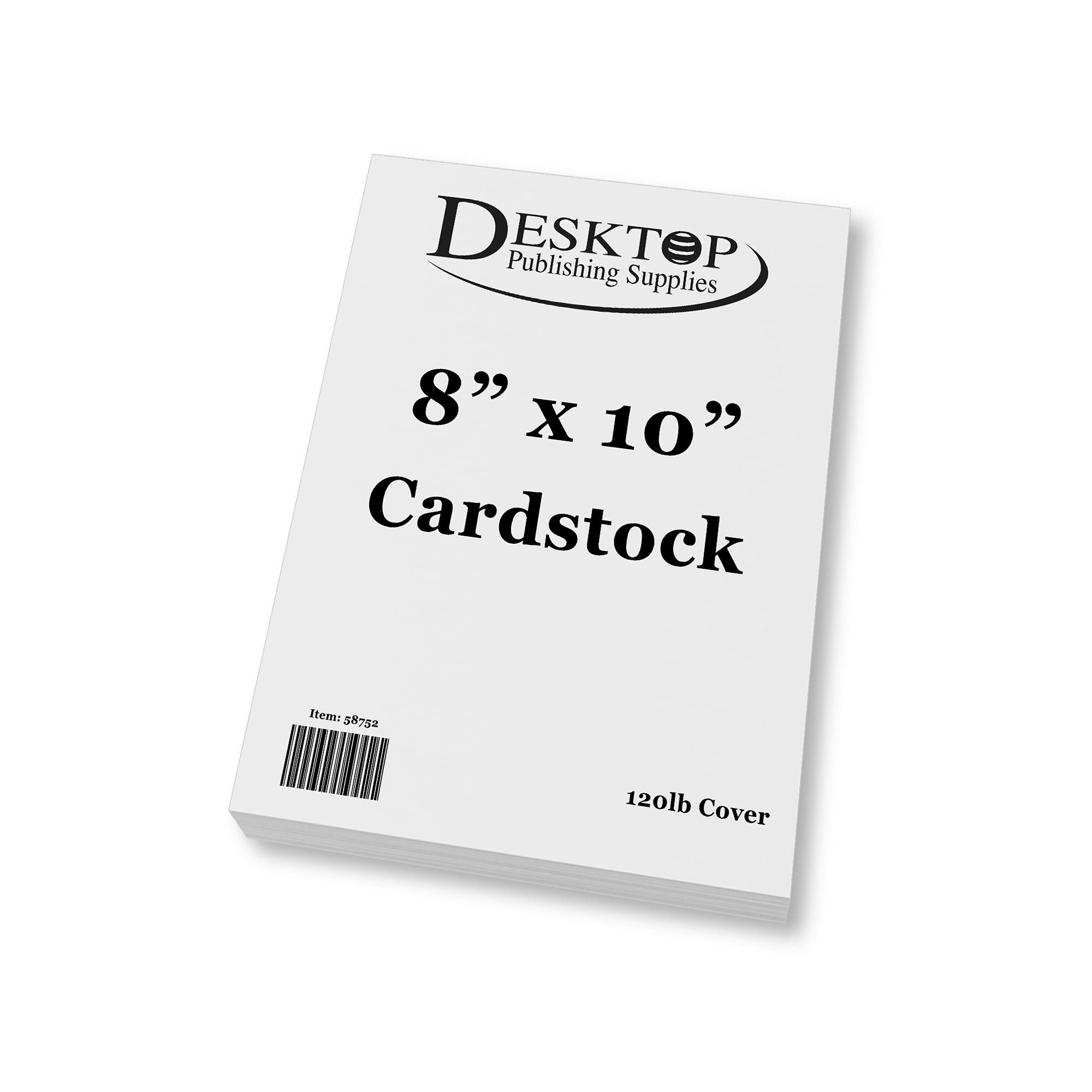 White 8' X 10' Cardstock - Blank Super Thick Paper - Heavy Weight 120Lb Cover Card Stock For Inkjet & Laser Printer - 15 Sheet