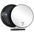 5X Makeup Magnifying Mirror 6' Magnifying Mirror with Suction Cups, Travel Makeup 5x Magnification Large Magnified Mirror, Comp