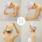 Microfiber Hair Drying Wrap Towel For Women Turban Fast Dry Purple