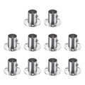 uxcell 10PCS Stainless Steel Closet Rod Flange Holder, 3/4 Inch Dia Pole Sockets Flange Rod Holder Wall Mount Pipe Bracket with 