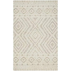 HomeRoots 512797 8 x 10 ft. Ivory & Tan Wool Geometric Hand Tufted Handmade Stain Resistant Rectangle Area Rug