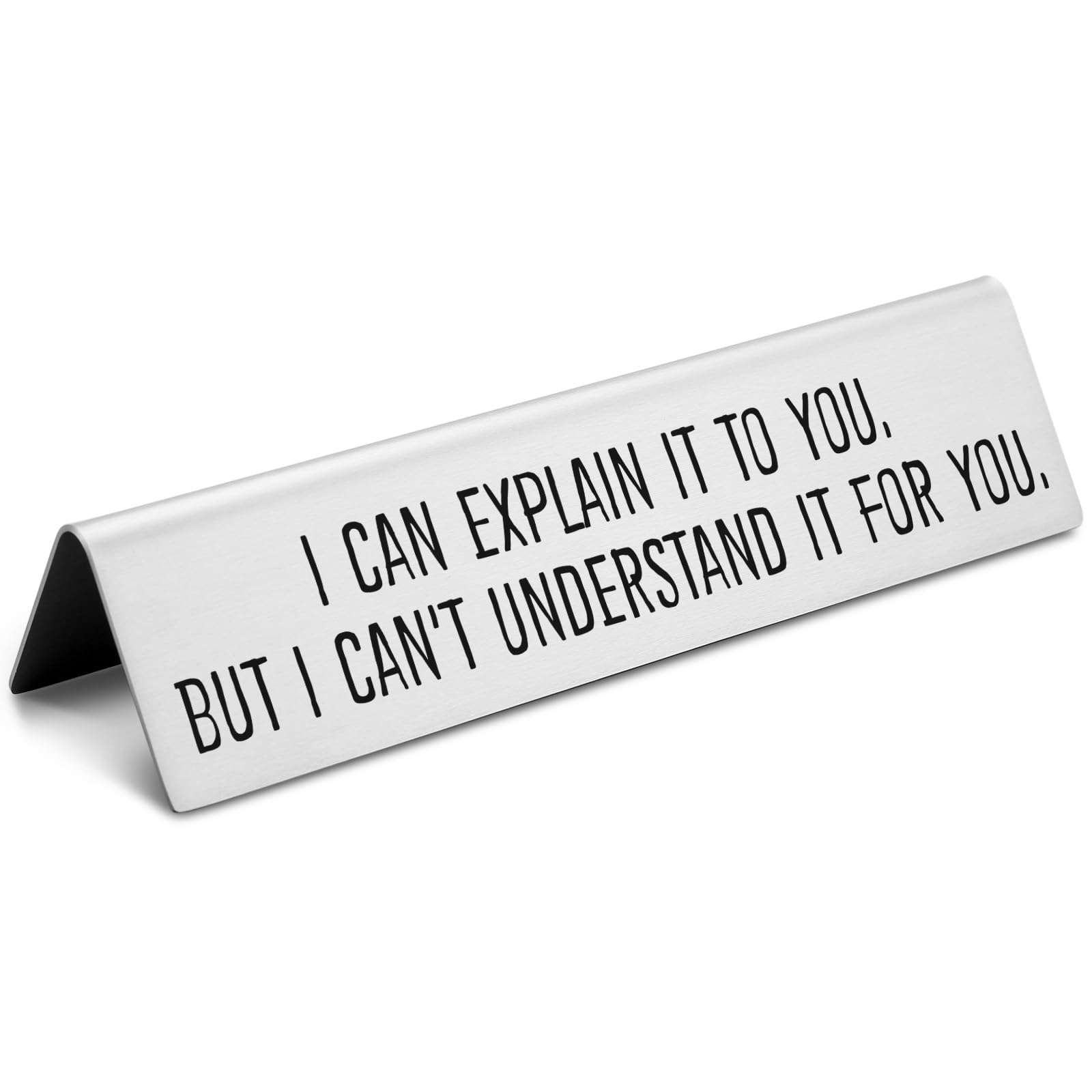 Funny Teacher Desk Sign Nameplates, I Can Explain It to You but I Can t Understand It for You Novelty Desk Sign, Sarcasm Office 