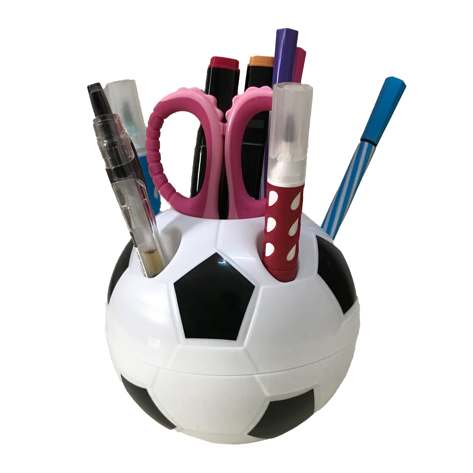 Tellme Soccer Pen Holder For Desk, Football Pencil Cup, Cute Creative Desktop Storage Case, Table Organizer Container, Gifts For