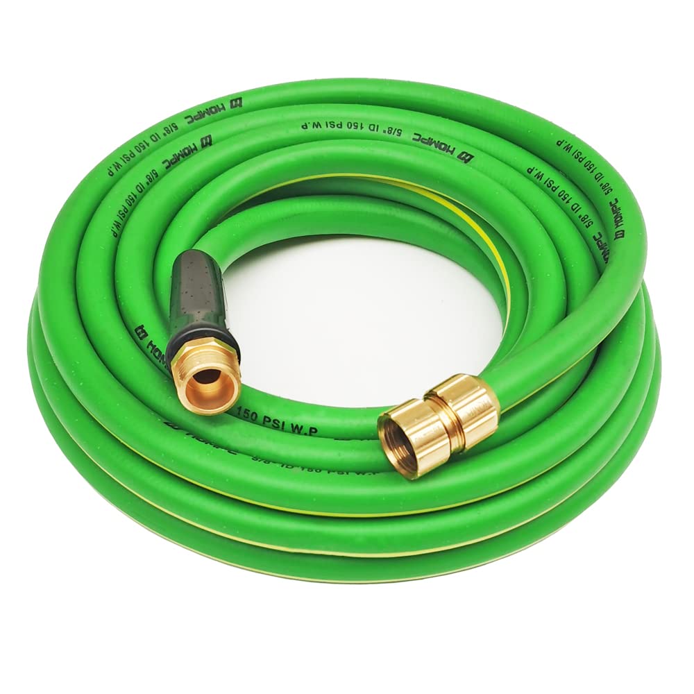Hqmpc Garden Hose Garden Water Hose 5/8'Id 30 Ft Durable Pvc Non Kinking Heavy Water Hose With Brass Hose Fittings (5/8'Idx30'