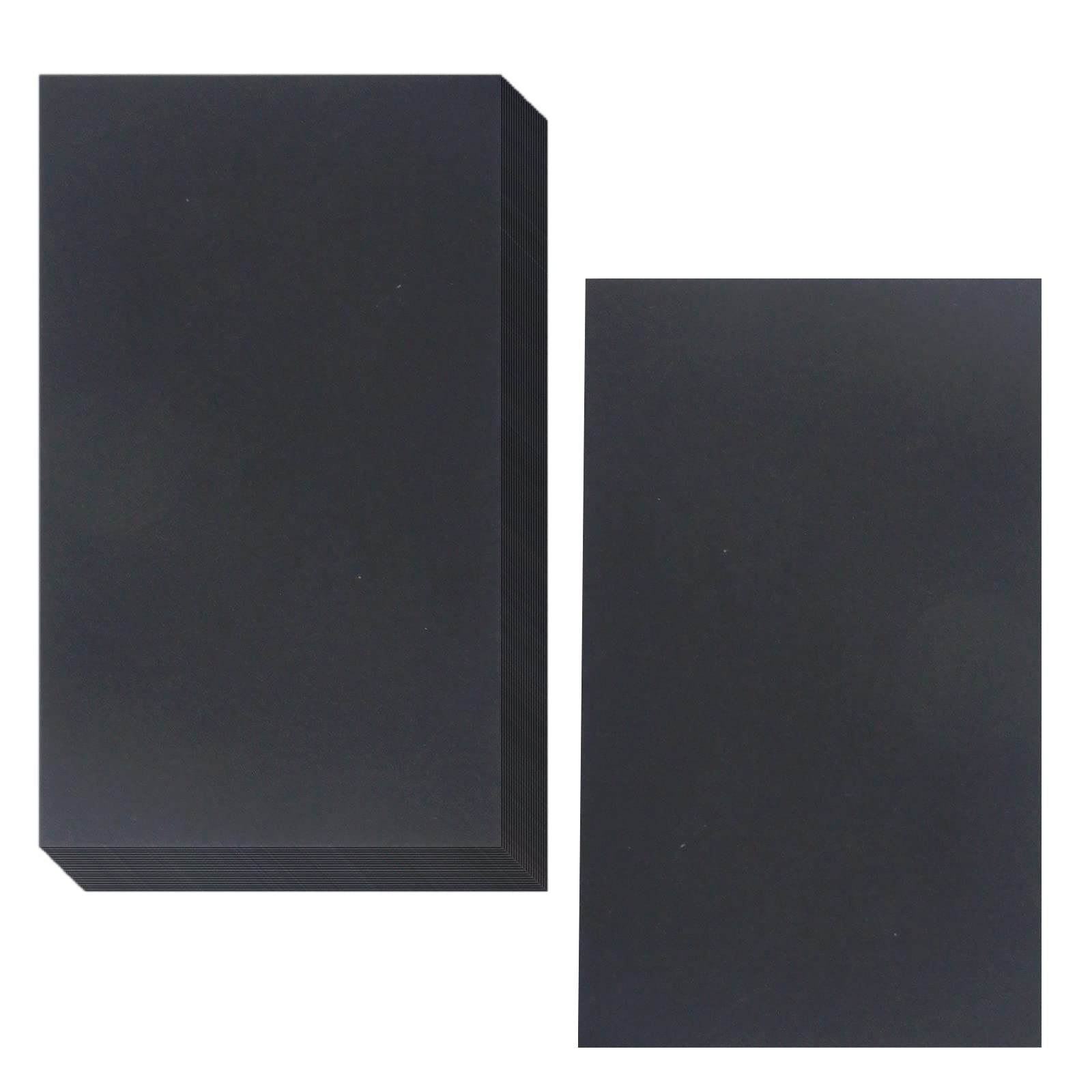 Bercoor 200 Pieces Blank 3 X 5 Inch Index Cards, Heavy Note Cards Study Cards For Office, School Learning, Black