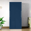 Godrej Interio Almirah Slide N Store Compact 2Door Steel Sliding Wardrobe For Clothes (Textured Phiroja Blue), 1Year Warranty,