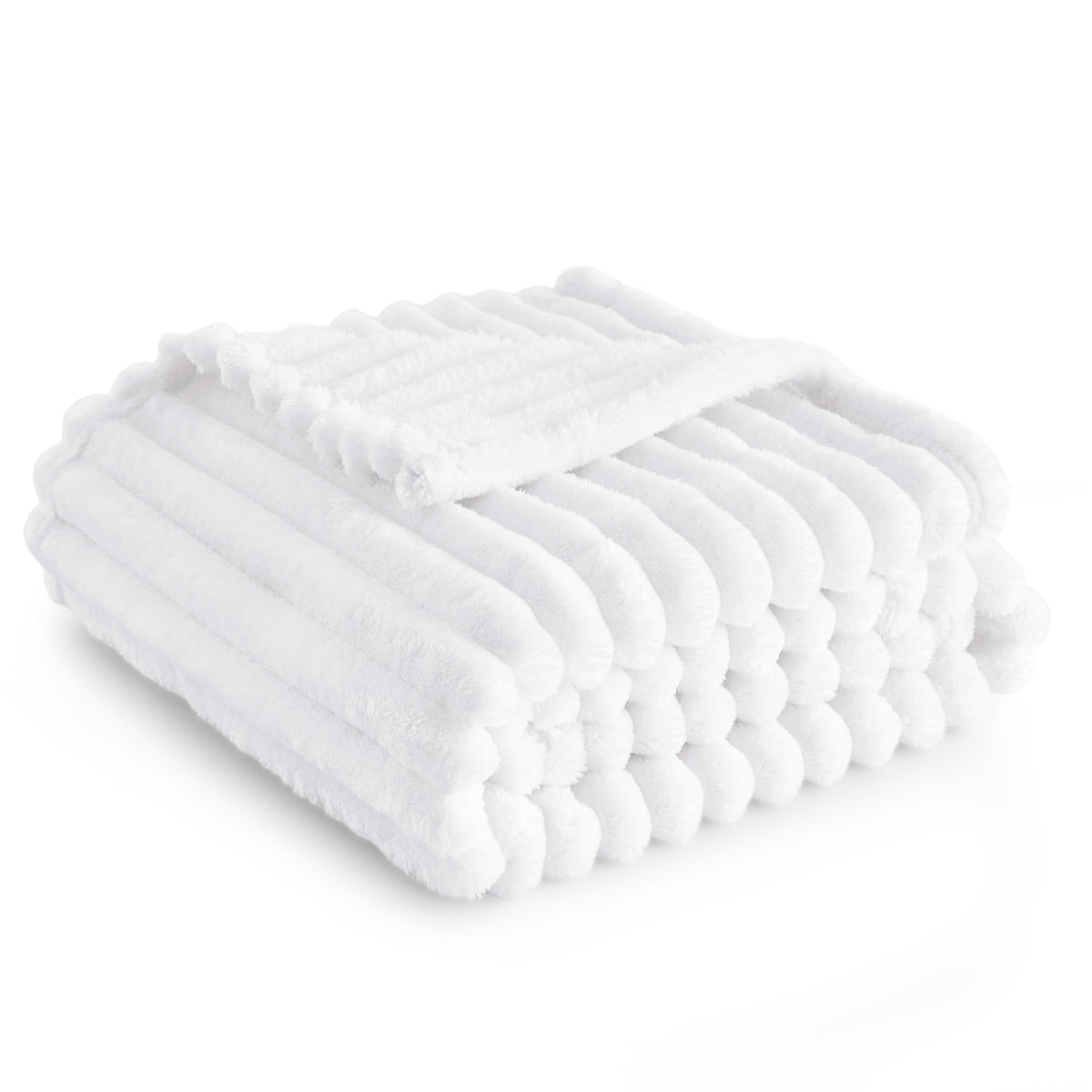Bedsure White Throw Blanket For Couch -Super Soft Cozy Blankets For Women, Cute Small Blanket For Girls, 50X60 Inches