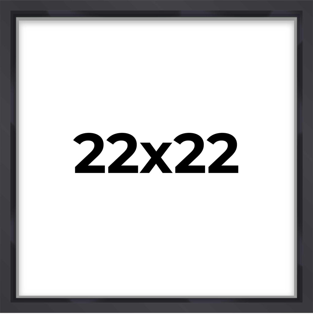 22x22 Black Shadowbox Frame - Shadow Display Box Frame Interior Size 22x22 by 1 Inches Deep - Made to Display Items Up to 1 Inch