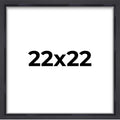 22x22 Black Shadowbox Frame - Shadow Display Box Frame Interior Size 22x22 by 1 Inches Deep - Made to Display Items Up to 1 Inch