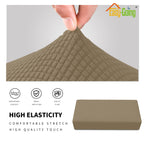Easy-Going Stretch Ottoman Cover Folding Storage Stool Furniture Protector Soft Rectangle Slipcover With Elastic Bottom (Ottoman Xx-Large, Tan)