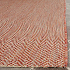 Safavieh Courtyard Collection Area Rug - 6'7'' X 9'6'', Brown & Beige, Non-Shedding & Easy Care, Indoor/Outdoor & Washable-Ideal