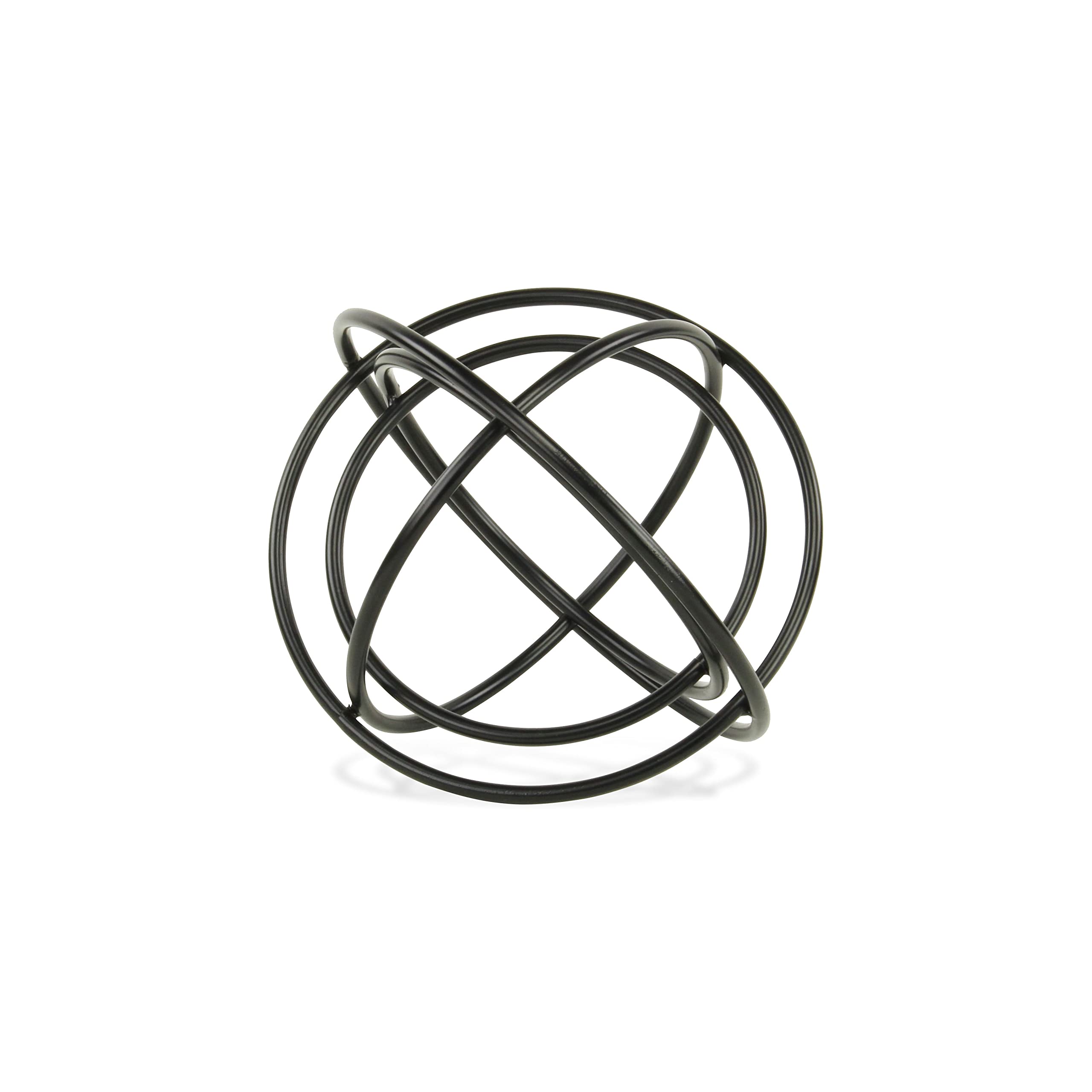 HomeRoots 10' Black Metal Abstract Hand Painted Sculpture