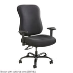 Safco 3590BL Optimus Big & Tall Chair, 400 lb. Capacity (Optional arms sold separately), Black