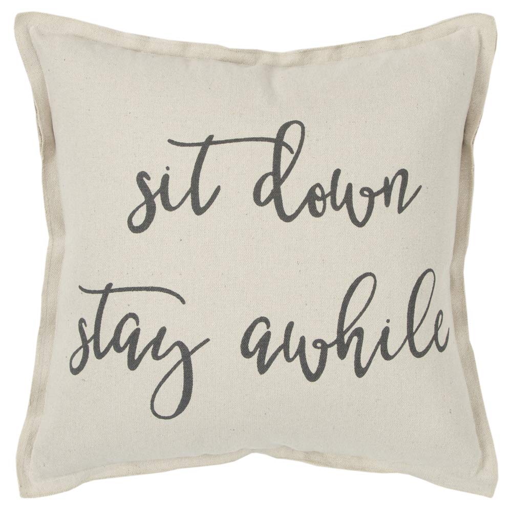 Rizzy Home "Sit Down, Stay Awhile Pillow Down
