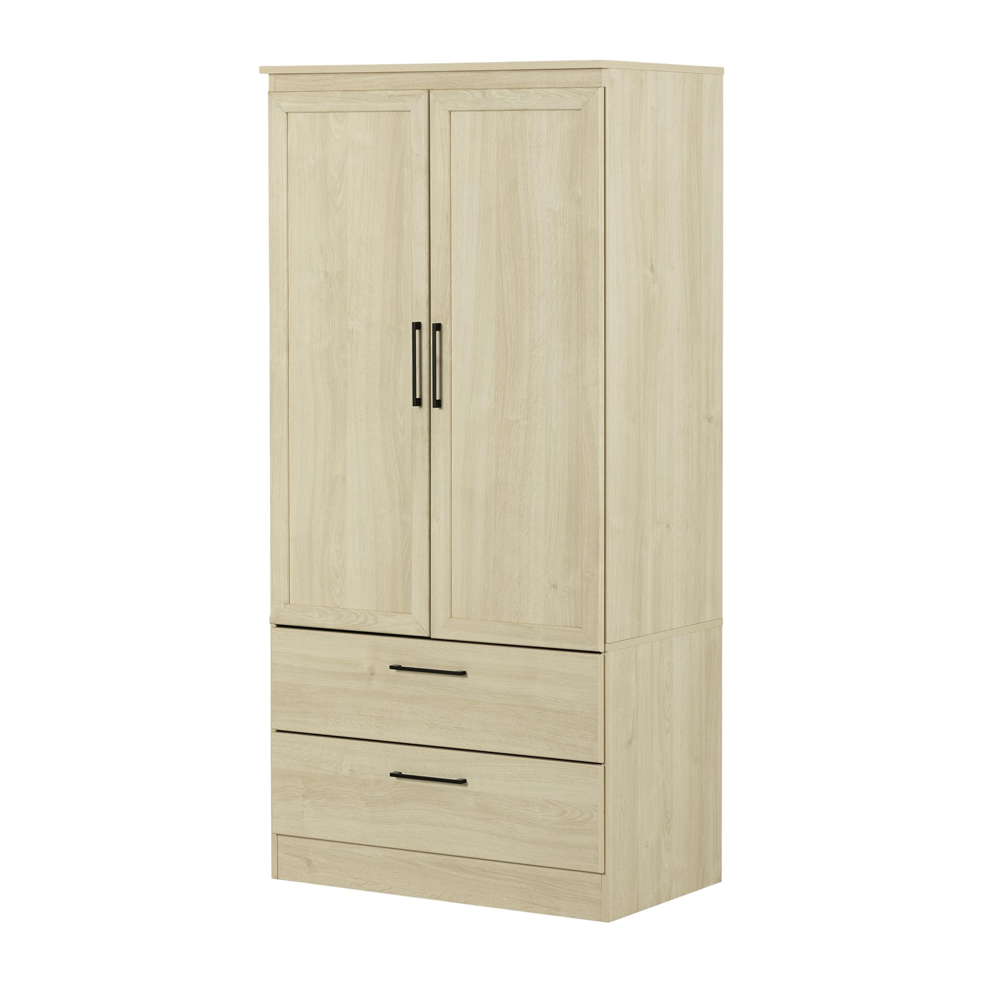 South Shore Haven 2-Door Storage Cabinet, Bleached Oak