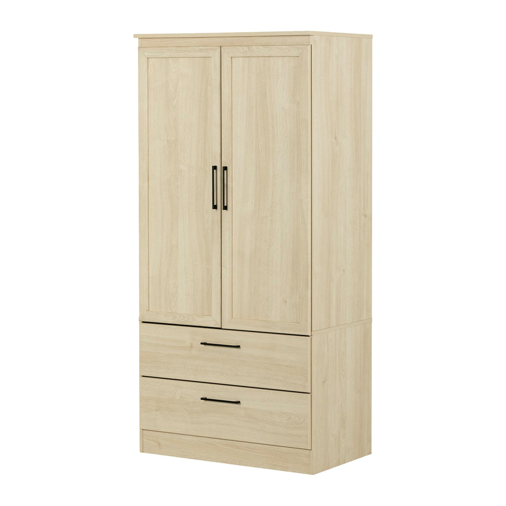 South Shore Haven 2-Door Storage Cabinet, Bleached Oak