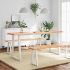 vidaXL Table Top, Light Brown Treated Oak Wood, Foldable for Space Saving, Handcrafted with Live Edge, Perfect for Indoor or Outdoor use - 70.9x23.6x(0.8-1.6)