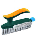 ATETO 4 in 1 Tile Grout Cleaner Brush with Squeegee VShape Gap Scrubber Multifunctional Scrubbing Floor Brus Cleaning Supplies