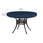 Covers & All Round Table Top Cover, 12 Oz Waterproof Uv & Weather Resistant Patio Table Cover, Outdoor Table Cover For Patio Outdoor Furniture & Coffee Table (54' Dia X 4' H Inches, Blue)