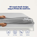 Mr&Hm Satin Fitted Sheet King Size, Silky Bottom Sheet With Elastic Corner Straps, Deep Pocket Up To 15 Inch, No More Slipping O