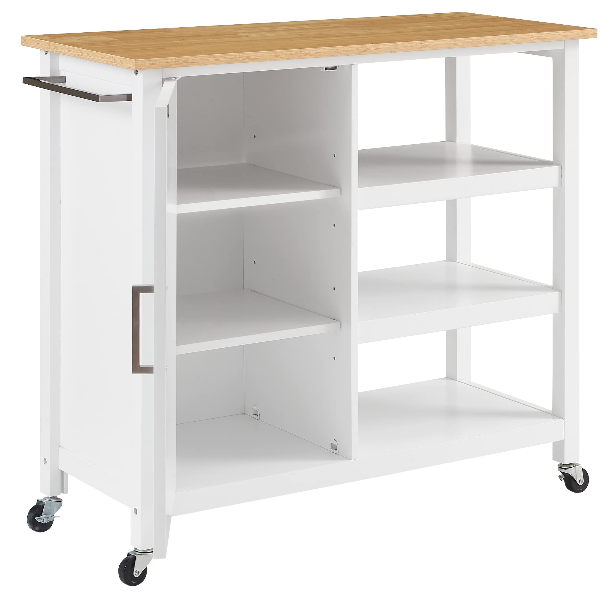 Crosley Furniture Tristan Open Rolling Kitchen Island Cart