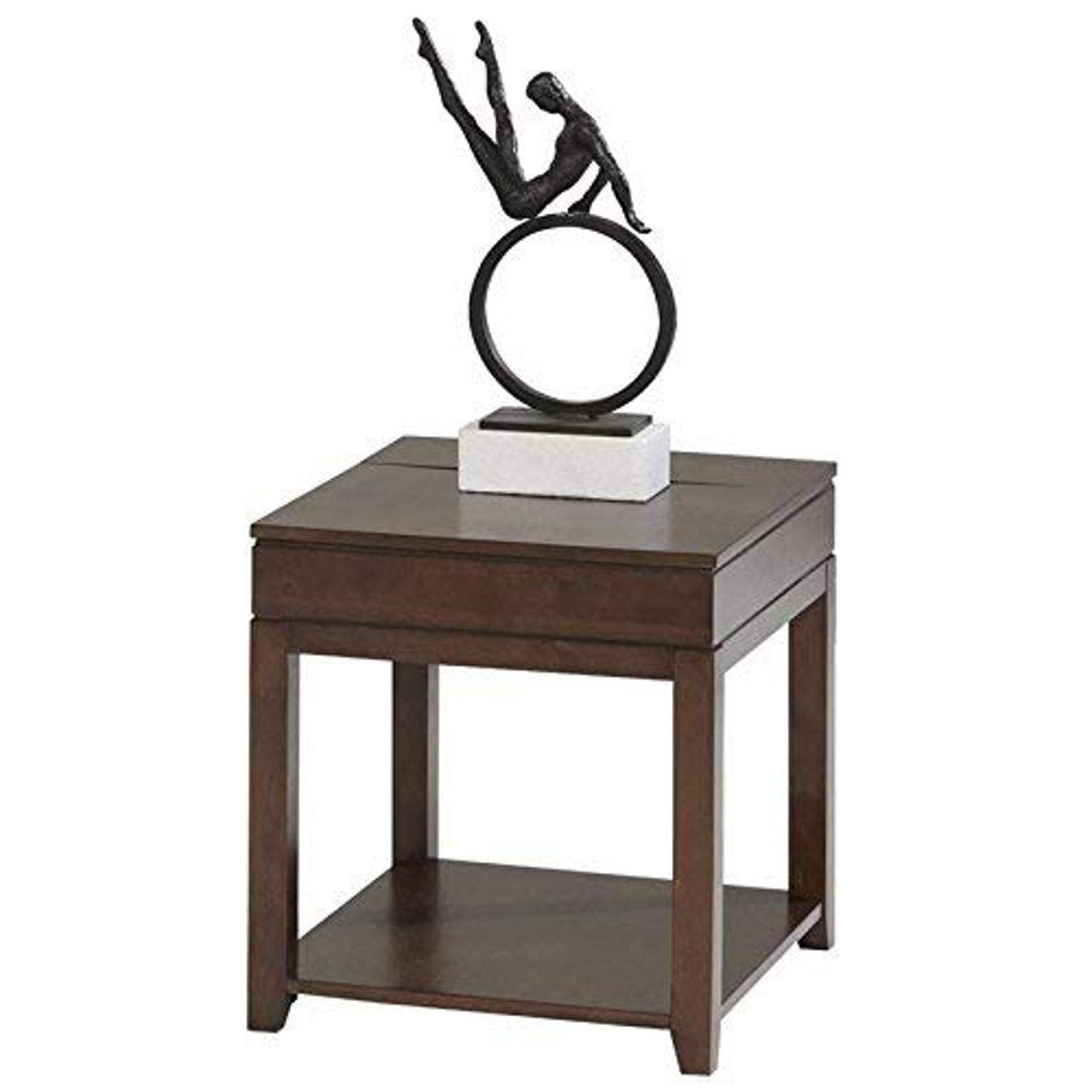Progressive Furniture Daytona Rectangular End Table, Regal Walnut