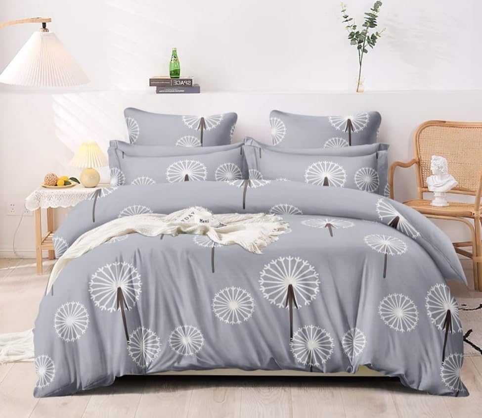 Linemates1 Reversible Comforter Super King Size108 X 108 Inch Both Side Same Print 1 Bedsheet King Size 108X108 Inch With 2 Pill