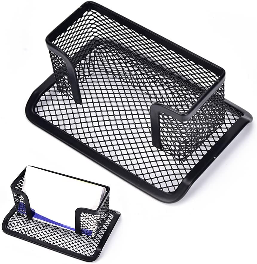 Taodan Metal Mesh Business Card Holder For Office Desk,Multi-Function Name Card Collection Organizer Supplies Storage Case Displ
