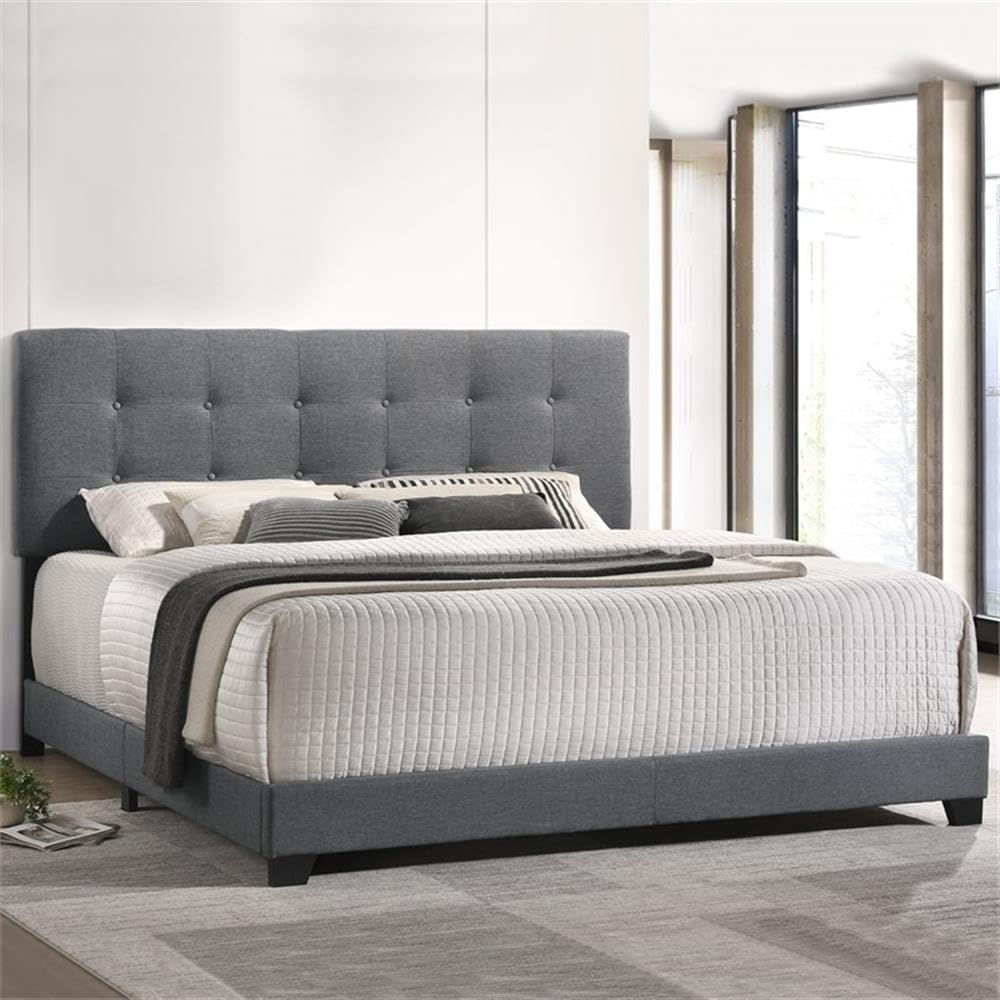 Intercon Addyson UPH Bed Platform, King (U.S. Standard), Gray