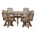 American Furniture Classics Round Set, Dining Height, Weatherwood And Tudor Brown