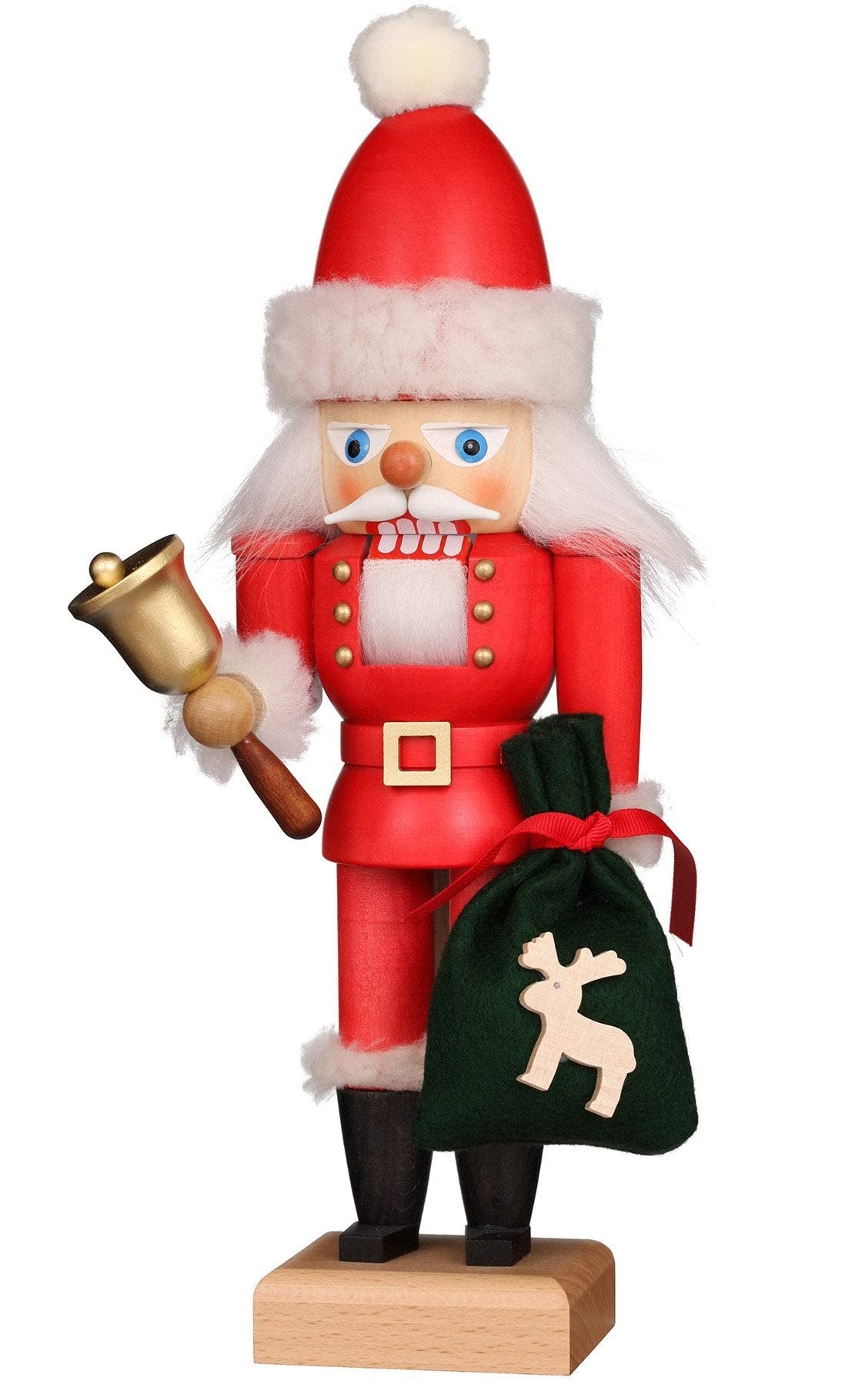 Alexander Taron Importer 32-658 Christian Ulbricht Nutcracker-Santa With Bell-12 H X 4&quot; W X 3&quot; D, Brown