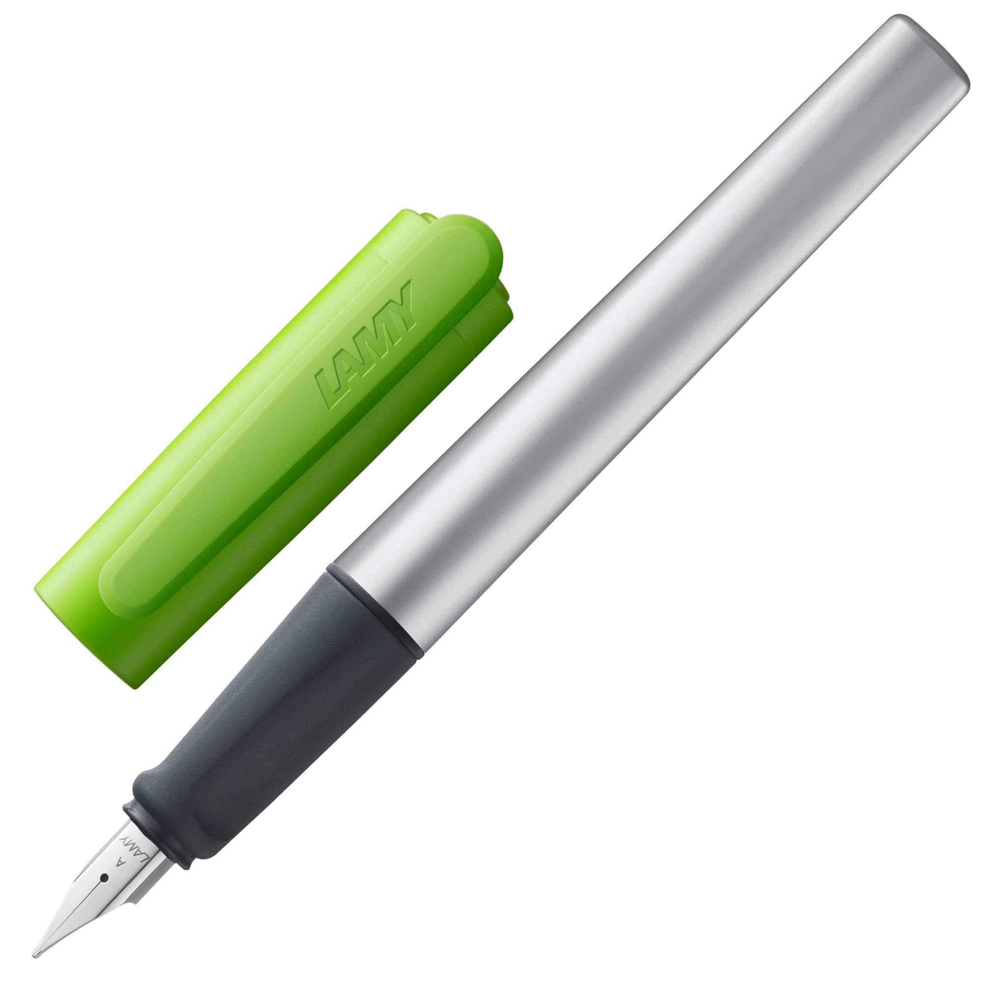 Lamy Nexx Lime - Fountain Pen With Slip-Proof Grip & Polished Steel Nib In Size A - Triangular Aluminum Body - Including Lamy T
