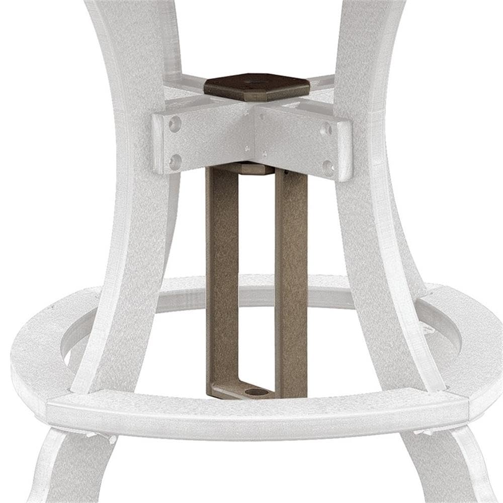 American Furniture Classics Five Piece Round Counter Height Dining Set, Weatherwood/White