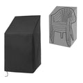 Patio Chair Covers For Outdoor Furniture Waterproof, Heavy Duty Stackable Chairs Cover With Adjustable Hem Cord For Better Fit,