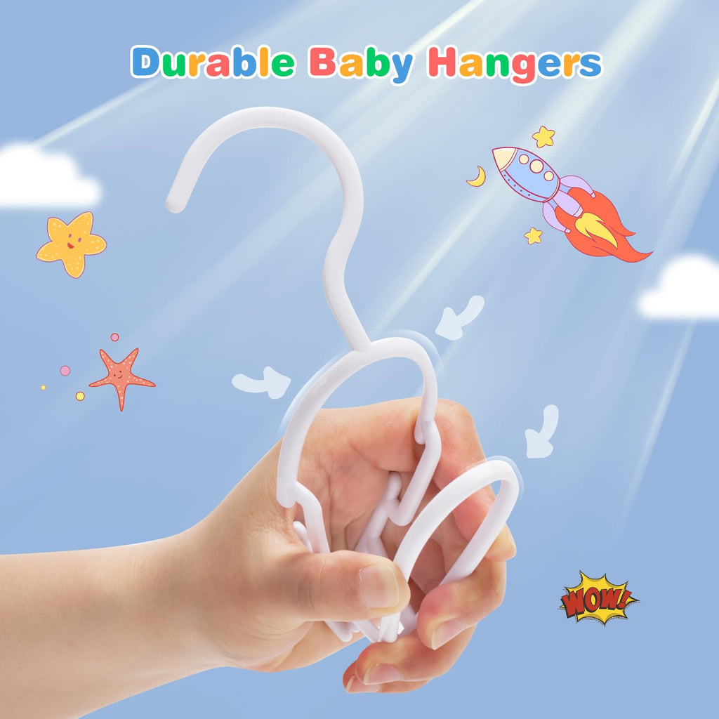 Baby Hangers For Closet - Baby Clothes Hangers 60 Pack Plastic Kids Hangers Clothing Infant Toddler Childrens Hangers White