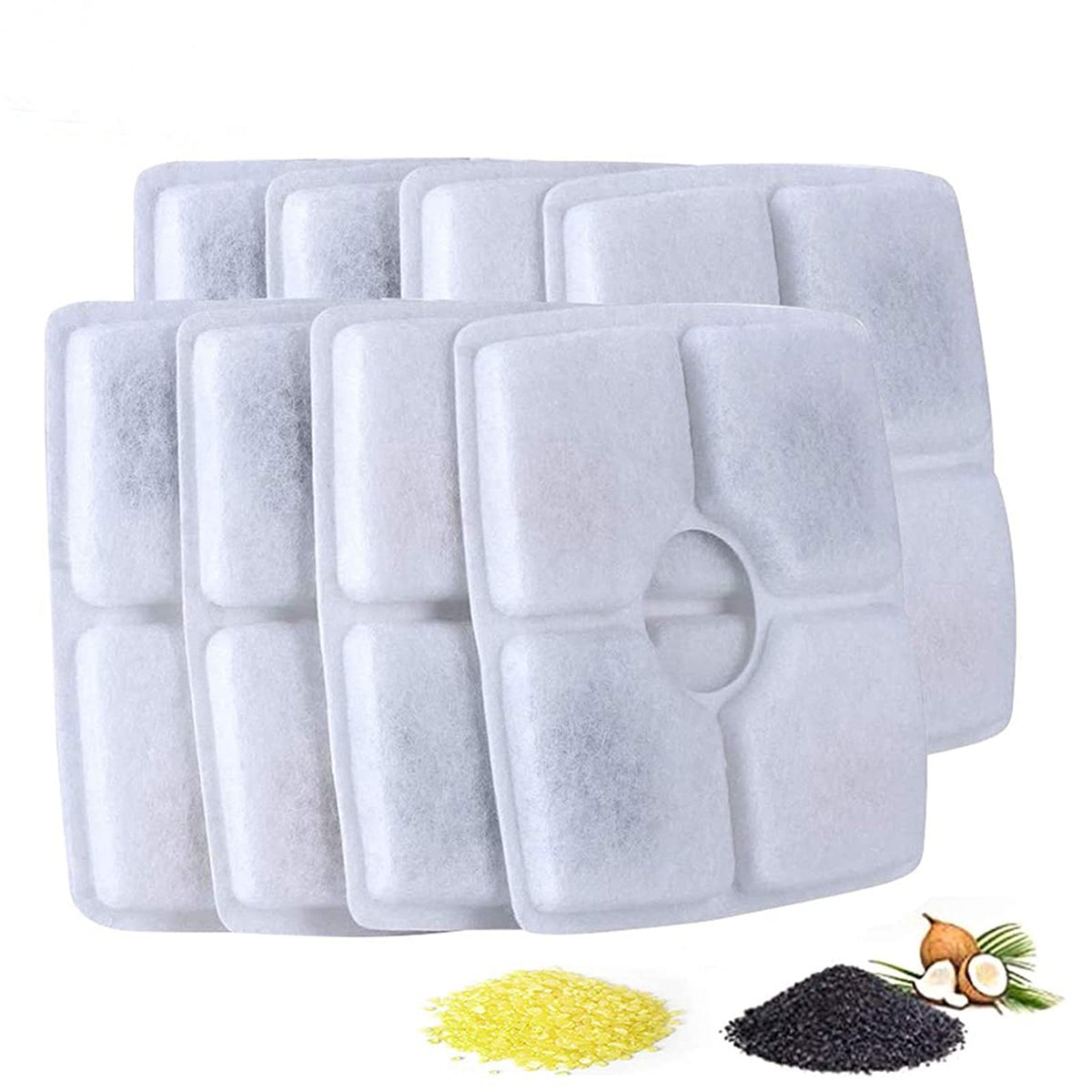Pet Fountain Filters Replacement For 84Oz25L Automatic Cat Water Fountain Dog Water Dispenser, Ion Exchange Resin And Coconut Ac