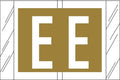 Tabbies Original Col'R'Tab 12000 Series Alpha Labels, Gold, E', 1'H X 1-1/2'W, Heavy Duty & Fade-Resistant, Made In The Usa,
